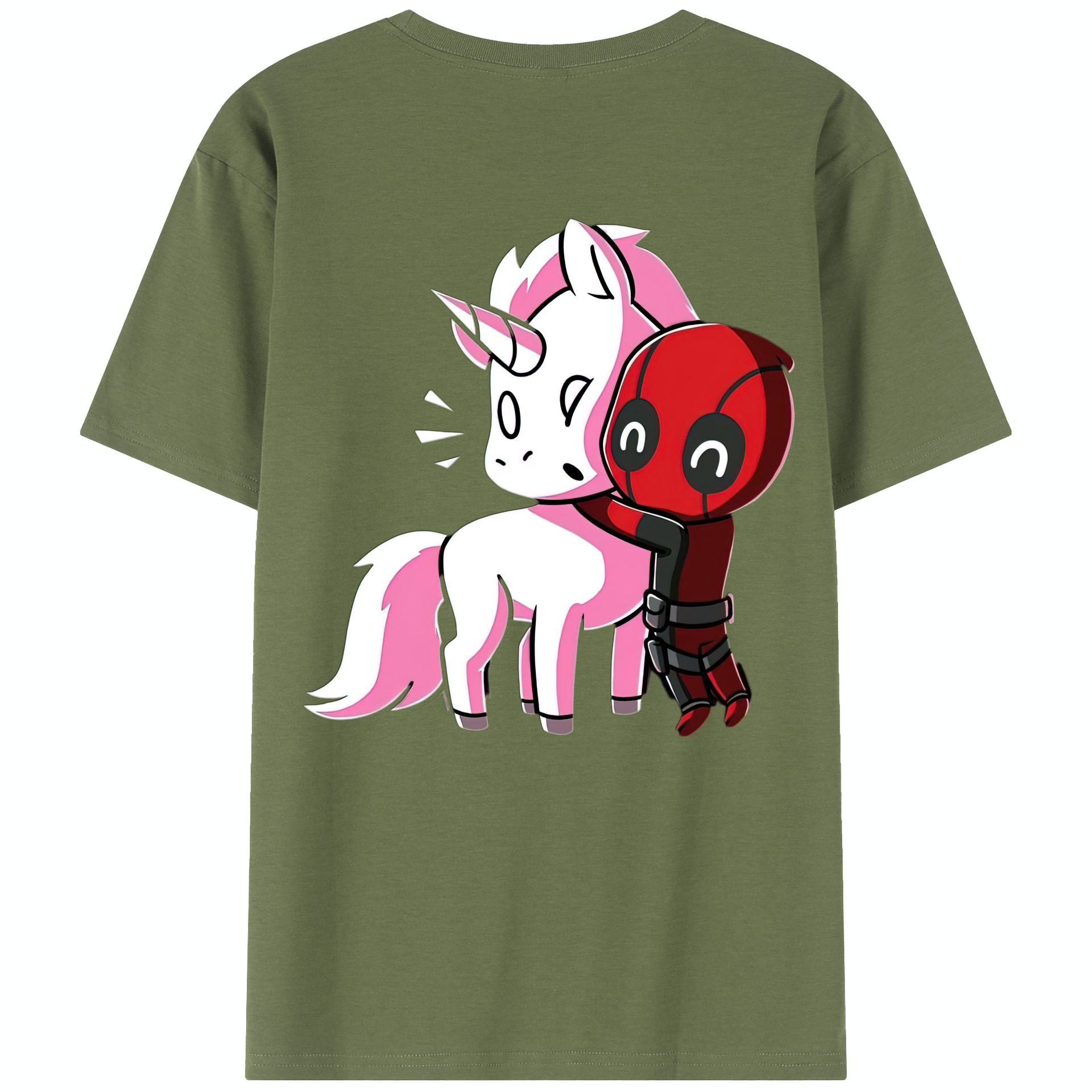 （画像用） Deadpool デッドプール 綿100％半袖Tシャツ（背面プリント）
